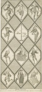 Betley Glass Window - Morris Dancers: gravering, nd [1751-1790]
