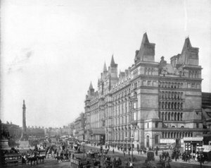 Lime Street, Liverpool, England, sent på 1800-tallet. av John L. Stoddard