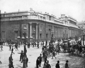 Bank of England, London, sent på 1800-tallet.