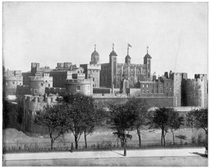 Tower of London, England, sent på 1800-tallet. av John L. Stoddard