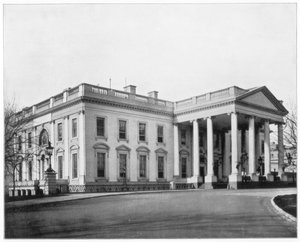 Det hvite hus, Washington DC, sent på 1800-tallet. av John L. Stoddard
