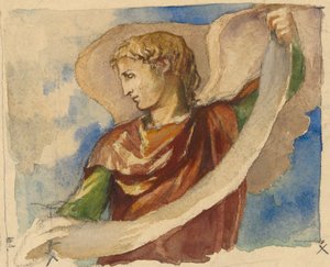 Study for Angel in Decoration of Tower, Trinity Church, Boston   1339767   no       norwegian Successfully Translated  Original: Portrait of Count Fyodor Ivanovich Tolstoy 1782-1846, known as the American, 1812. Translat: Portrait of Count Fyodor Ivanovich av John La Farge