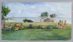 Militær dans i Samoa (wc på papir)