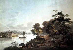 Millbank ved Themsen, gravert av F. Jukes