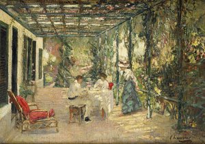 Frokost på terrassen av John Lavery