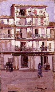 Hus i Tanger (olje på lerret) av John Lavery