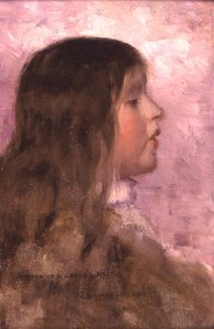 Skisse av et barnehode av John Lavery