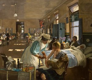 De første sårede på London Hospital, august 1914 av John Lavery