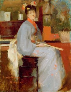 Kvinne i japansk kjole, 1883 av John Lavery