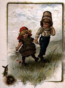 Jack og Jill, fra en illustrert bok med barnerim for barn av John Lawson