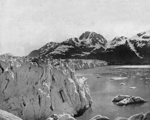 Muir-breen i Alaska (s/hvitt bilde) av John Lawson Stoddard
