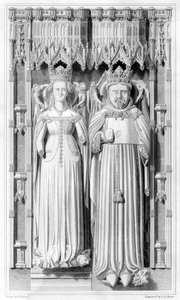 Skulptur av Henry IV og hans dronning Joan av Navarre i Canterbury katedral, 1826