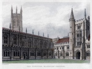 The Cloister, Magdalen College, Oxford University, 1800-tallet.