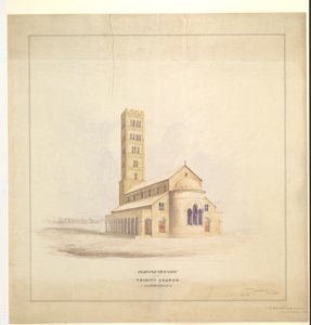 Trinity Church, Kurrachee (Karachi), september 1856 (akvarell på papir) av John Le Mesurier