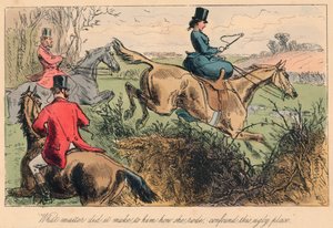 «Hva gjorde det for ham hvordan hun red, forvirre dette stygge stedet», 1865. Kunstnere: John Leech, Hablot Knight Browne. av John Leech, Hablot Knight Browne