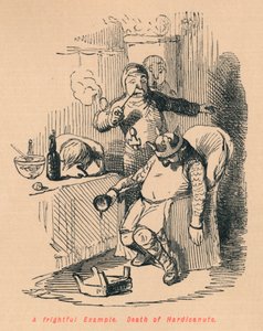 Et skremmende eksempel. Hardicanutes død, c1860, c1860 av John Leech