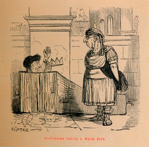 Archimedes tar et varmt bad, 1852