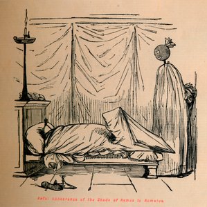 Forferdelig utseende av Shade of Remus til Romulus, 1852 av John Leech