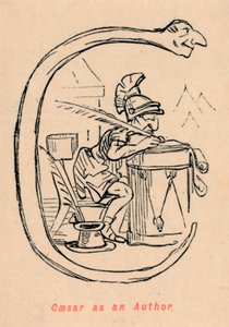 Cæsar som forfatter, 1852 av John Leech