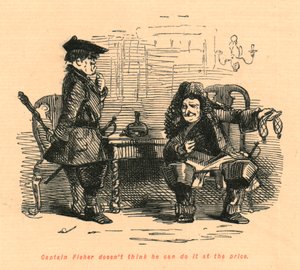 Kaptein Fisher tror ikke han kan gjøre det til prisen, 1897. av John Leech