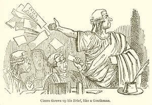 Cicero kaster opp sin Brief, som en Gentleman av John Leech