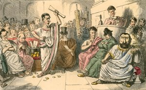 Cicero fordømmer Catilina av John Leech