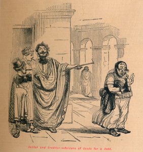 Debitor og Kreditor - Beslag av varer for en gjeld, 1852 av John Leech
