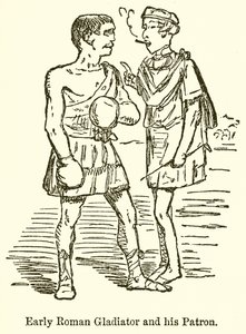 Tidlig romersk gladiator og hans skytshelgen