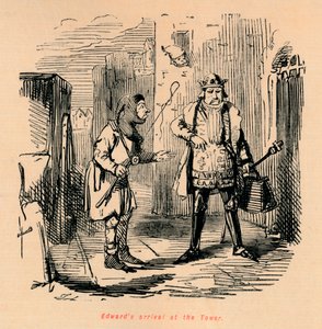 Edwards ankomst til tårnet, c1860, c1860 av John Leech