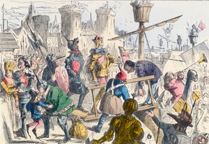 Ombordstigning av kong Henry V i Southampton av John Leech