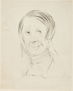 Hode av en mann av John Leech