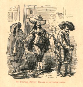 Hans nådige majestet Charles I, lånte penger, 1897. av John Leech
