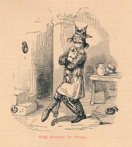 Kong Stephen i fengsel, c1860, c1860 av John Leech