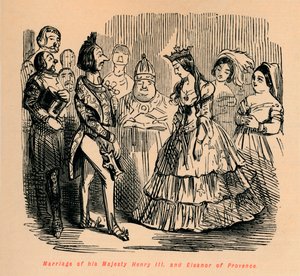 Ekteskap med hans Majestet Henry III og Eleanor av Provence, c1860, c186 av John Leech
