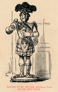 Portrett av Sir William Wallace, fra en gammel trekloss, c1860, c1860 av John Leech