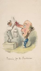 Forberedelse til Pantomime, 1836-64. av John Leech