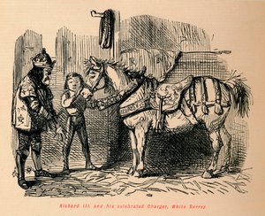 Richard III. og hans berømte Charger, White Surrey, av John Leech