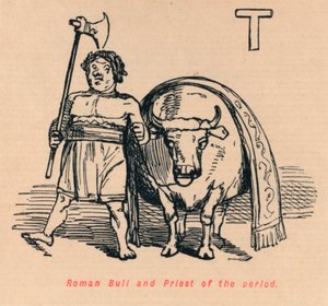 Romersk okse og prest i perioden, 1852 av John Leech