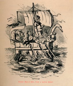 Roman Man-of-War, fra en knapp medalje, 1852 av John Leech