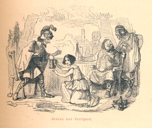 Rowena og Vortigern, c1860, c1860. av John Leech