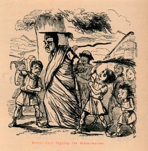 Skolegutter pisket skolemesteren, 1852 av John Leech