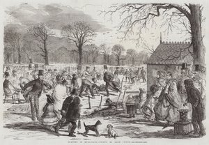 Skating i Hyde-Park av John Leech