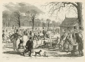 Skating i Hyde Park av John Leech