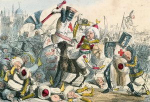 Fantastisk kamp mellom Richard Coeur de Lion og Saladin av John Leech
