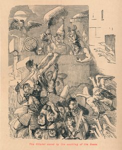 Citadellet reddet av gjessenes kakling, 1852 av John Leech