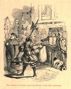 Innbyggerne i Brugge forsynte Wolseys suite med proviant, 1897. av John Leech