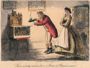 Dette er en fin gave for en Master of Hounds å motta, 1865. Artister: John Leech, Hablot Knight Browne. av John Leech and Hablot Knight Browne