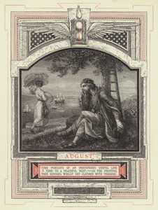 august (gravering) av John Leighton