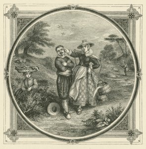Ingen kan elske thetis og galatea på samme tid (gravering) av John Leighton