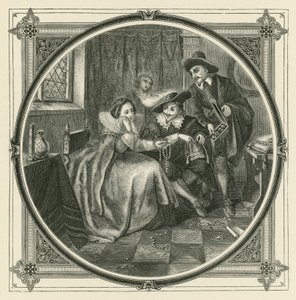 Mens hun gråter, sluker hun (gravering) av John Leighton